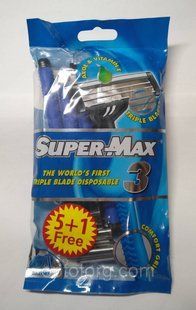 Станки для гоління Супер Макс 3 Super-Max 6 шт 786955037 фото