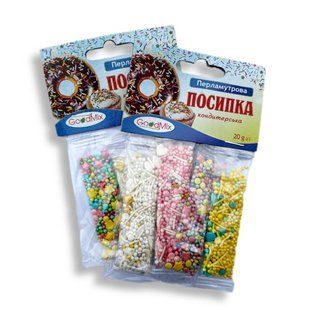Посипка в стіках фігурна мікс перламутрова 20г ( 4 стіки) 1800414882 фото