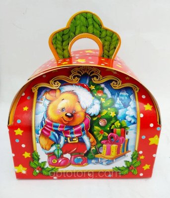 Упаковка для цукерок Новий рік 150-200 грам 1 фото
