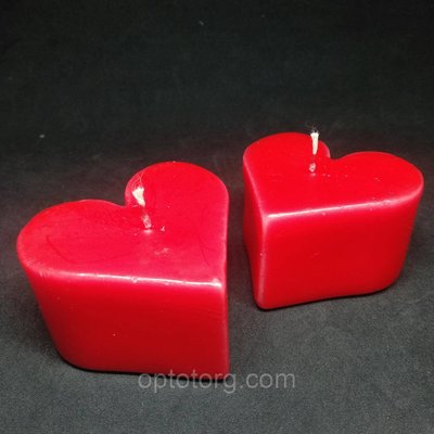 Свічки до Дня Святого Валентина серце інтер 7*6*4 637083010 фото