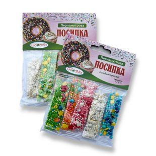 Посипка в стиках  перламутровий мікс  25 г (5 стиків )  546556 фото