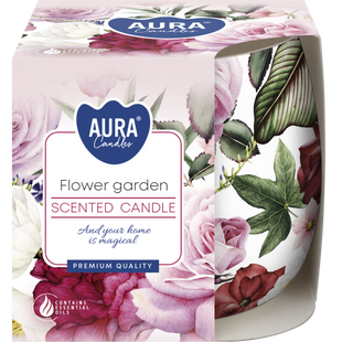 Свечи ароматизированные в стаканах Aura Цветочный сад 100г sn71s фото