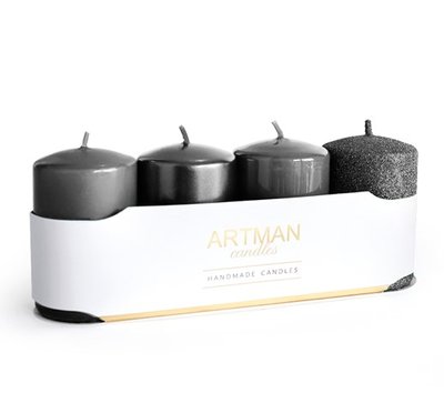 Набор свечей 4шт Artman 60/90 черный (блеск+лаковая+матовая+перламутр) 4pack  фото