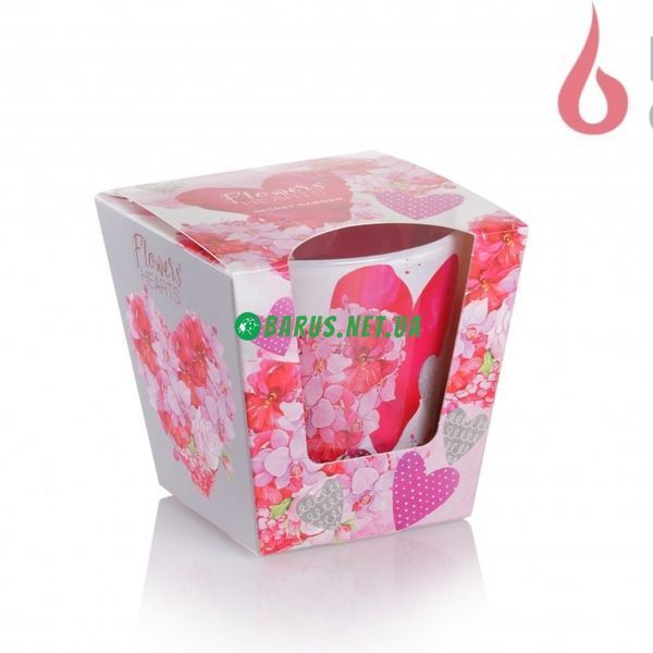 Свечи ароматизированные в стакане BARTEK Flowers Hearts 4567890 фото