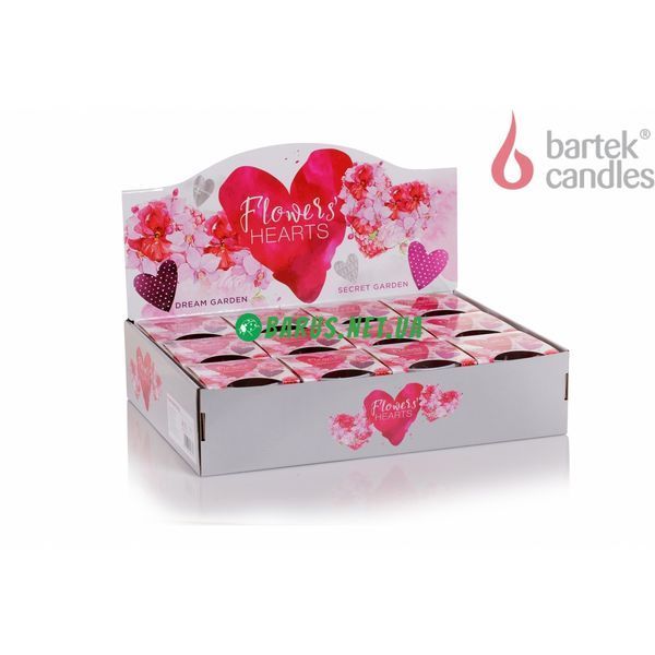Свечи ароматизированные в стакане BARTEK Flowers Hearts 4567890 фото