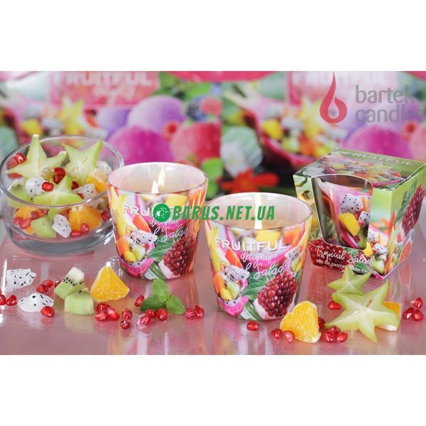 Свечи ароматизированные в стакане BARTEK Berries Ice Cream&Tropical Salad 4567890 фото