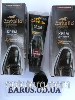 Крем для взуття світло коричневий на воску з аплікатором 75 мл Cavallo Кавалло 242694437 фото