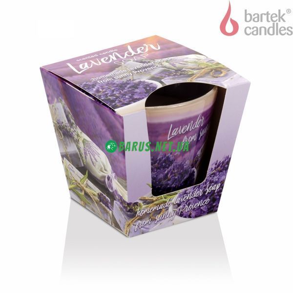 Свечи ароматизированные в стакане BARTEK Lavender Fields & Soap 4567890 фото