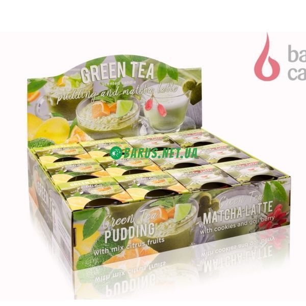 Свечи ароматизированные в стакане BARTEK Tea Pudding&Matcha 4567890 фото