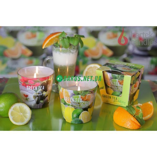 Свечи ароматизированные в стакане BARTEK Tea Pudding&Matcha 4567890 фото