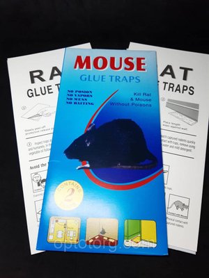 Клейова пастка Mouse від щурів та мишей 28*13 см 2шт велика 1689971213 фото