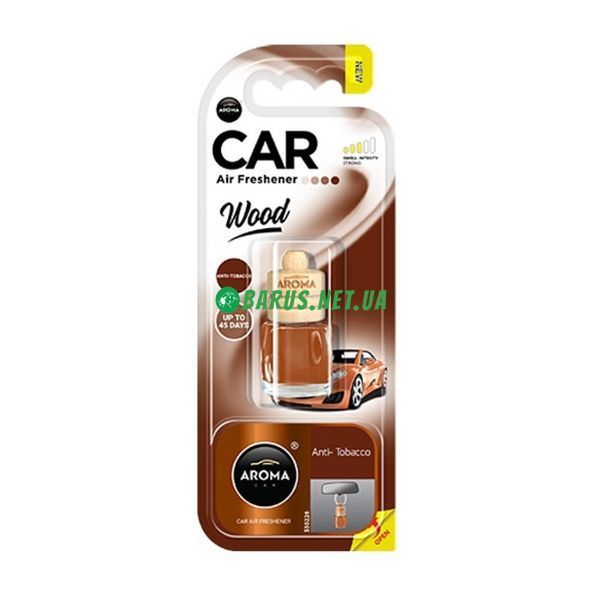 Автомобильный освежитель воздуха 6 мл AROMA CAR Wood  Anti Tobacco AROMA CAR  6 фото