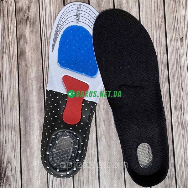 Стельки спортивные силиконовая пятка вырезные черные женские 36-40р Т-19 фото