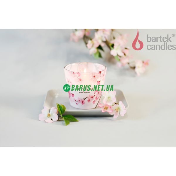 Свечи ароматизированные в стакане BARTEK Cherry Blossom:Sakura Pink 4567890 фото