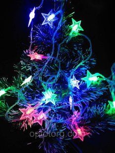 Гірлянда LED фігурна різнобарвна Зірка 3 метри №3295 фото