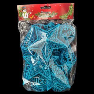 Новогодние игрушки на елку Набор голубой 12 штук 2345685 фото