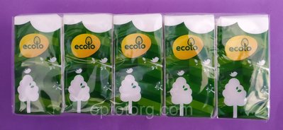 Хустинки паперові носові Ecolo без запаху 10 штук 1088663267 фото
