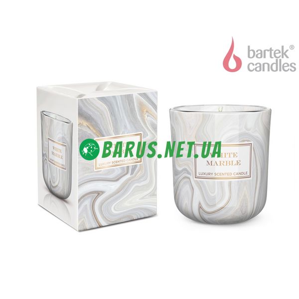 Свечи ароматизированные в стакане BARTEK White Marble 150г 1483592771 фото