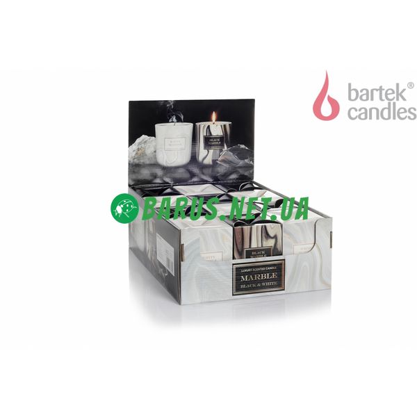 Свечи ароматизированные в стакане BARTEK White Marble 150г 1483592771 фото