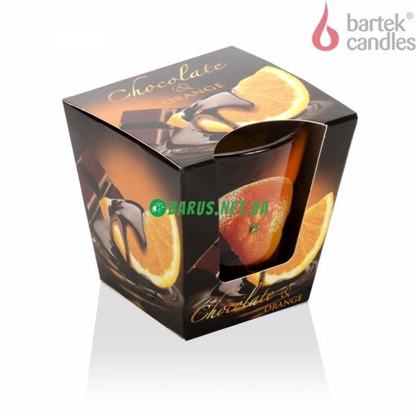 Свечи ароматизированные в стакане BARTEK Chocolate Orange&Cherry 4567890 фото