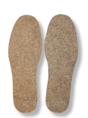 Устілки для взуття повсть натуральна вовна коричневі 38-48 7 мм 2014957183 фото