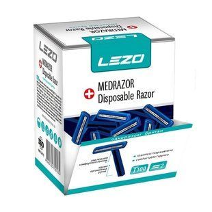 Станки одноразовые ЛЕЗО LEZO MEDRAZOR мужские 2 лезвия 100 шт 1067958440 фото