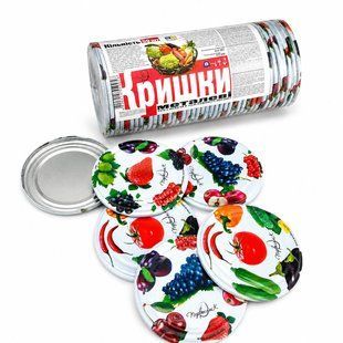 Кришка для консервації Первосмак повнокольорова 50 шт 22456 фото