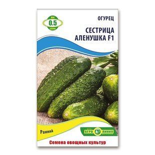 Насіння огірків Сестриця Альонушка F1 0.5 гр 940657201 фото