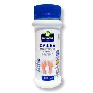 Сушка присипка Blyskavka Sport для взуття та ніг без запаху 100 мл 2851003 фото