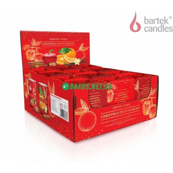Свечи ароматизированные в стакане Bartek Christmas Fruit Garden 150 г 1496814425 фото