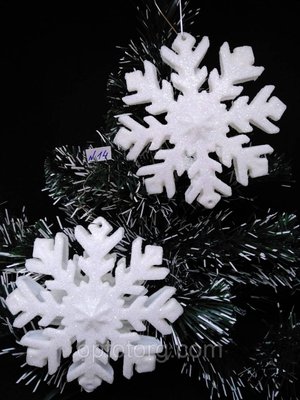 Прикраси на ялинку іграшки Сніжинка подвійна 11*11 см 10 штук №14 фото