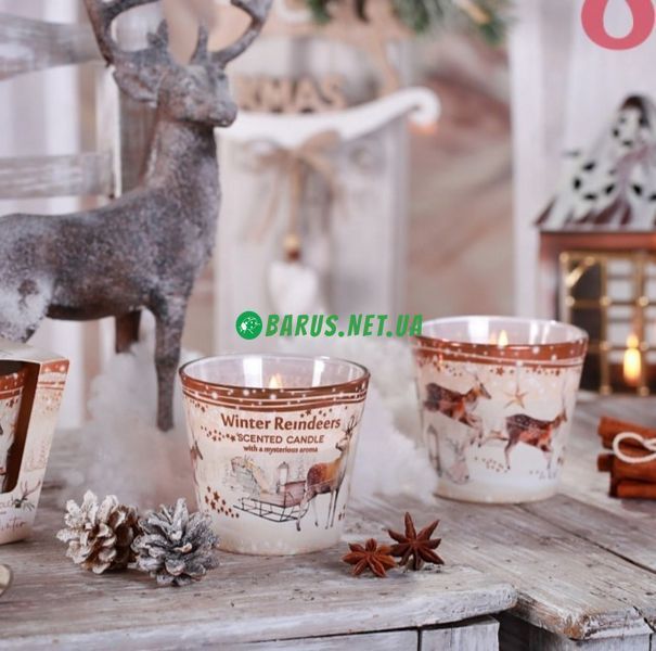 Свечи ароматизированные в стакане BARTEK Winter Reindeers 1496838444 фото