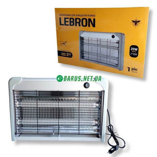 Світильник для знищення комах LEBRON 2 UV lamp до 60 м&sup2; L-ML-20W серед. фото