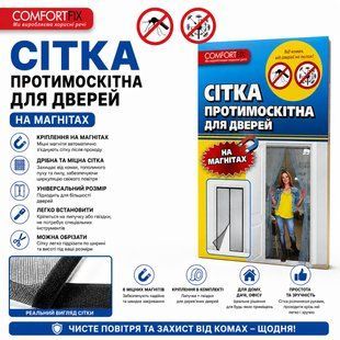 Антимоскітна сітка на магнітах із липучкою 90*210 Євро 309880639 фото