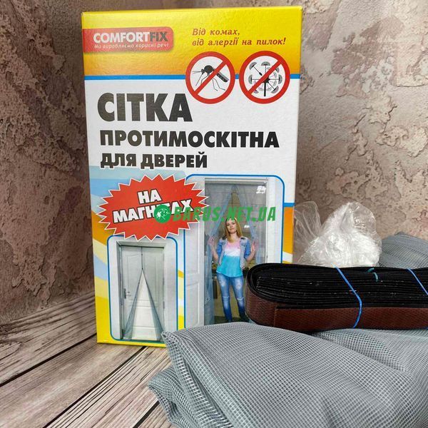 Антимоскитная сетка на магнитах с липучкой 90*210 Евро 309880639 фото