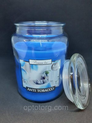 Свічка ароматизована в посудині AURA Bispol з запахом Антитютюн 500г SND99 фото