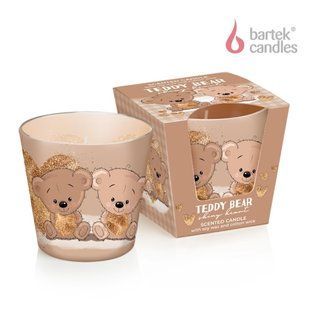 Свічки Bartek ароматизовані в склянці Teddy Bear Shiny Heart 4567890 фото