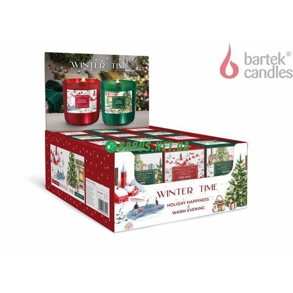 Свічки ароматизовані в склянці Bartek Winter Time 150г 454121 фото