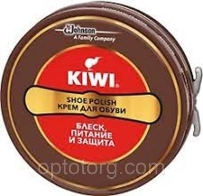Крем для взуття Kiwi Ківі оригінал коричневий шайба 575797391 фото