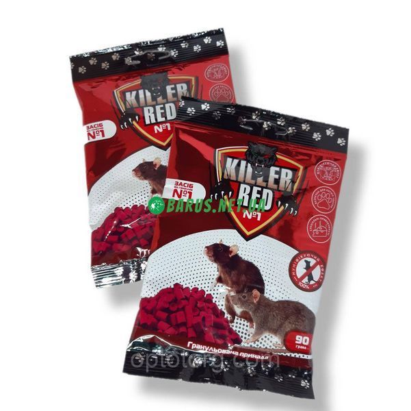 Гранулированная приманка Red Killer от мышей и крыс 90 г 1986600613 фото