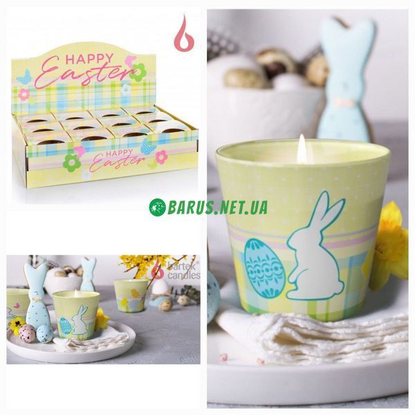 Свічки Bartek ароматизовані в склянці Happy Easter 115 г 8565 фото