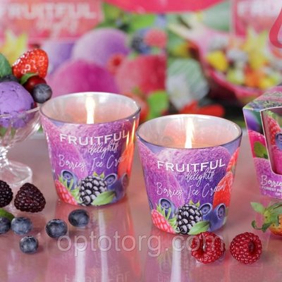 Свічки Bartek ароматизовані в склянці Fruitful 115 г 1103856609 фото
