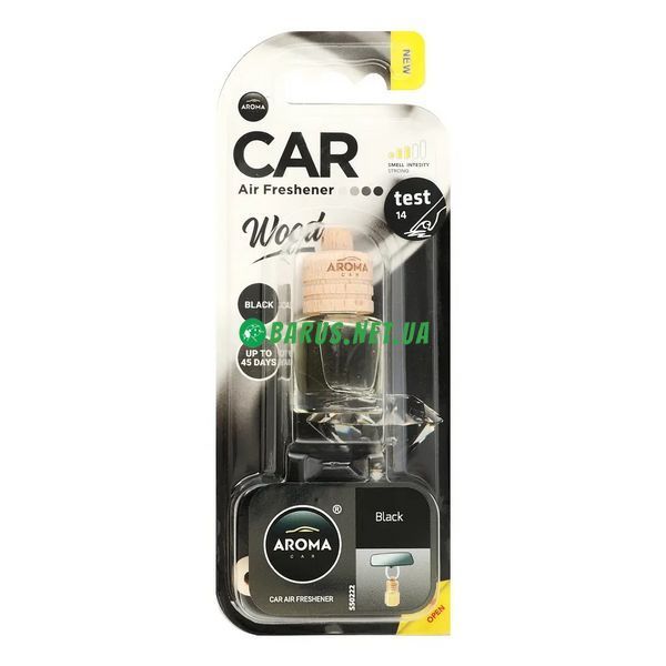 Автомобильный освежитель воздуха 6 мл AROMA CAR Wood Black AROMA CAR  6 фото