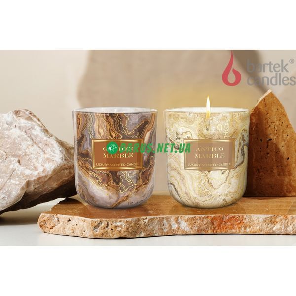 Свечи ароматизированные в стакане BARTEK Marble 150г 45452 фото