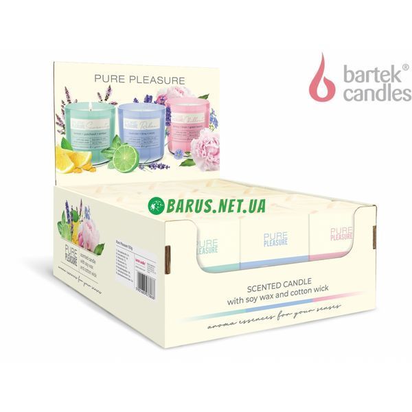 Свечи ароматизированные в стакане Bartek Pure Pleasure 150 г 1720533050 фото